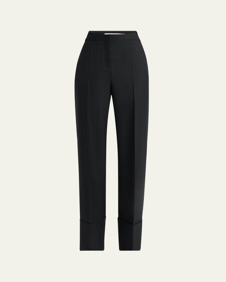 Cuffed Wool Trousers